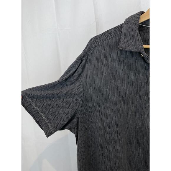 NAT NAST Size M Printed Polo Shirt Short Sleeve Pullover Modal Blend Gray - Picture 4 of 6
